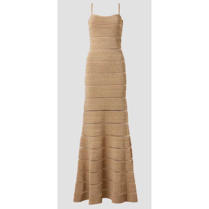Herve Leger - Metallic Bandage Gown - Size Xl